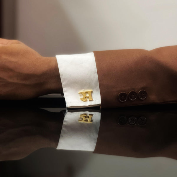 HINDI - INITIAL CUFFLINKS